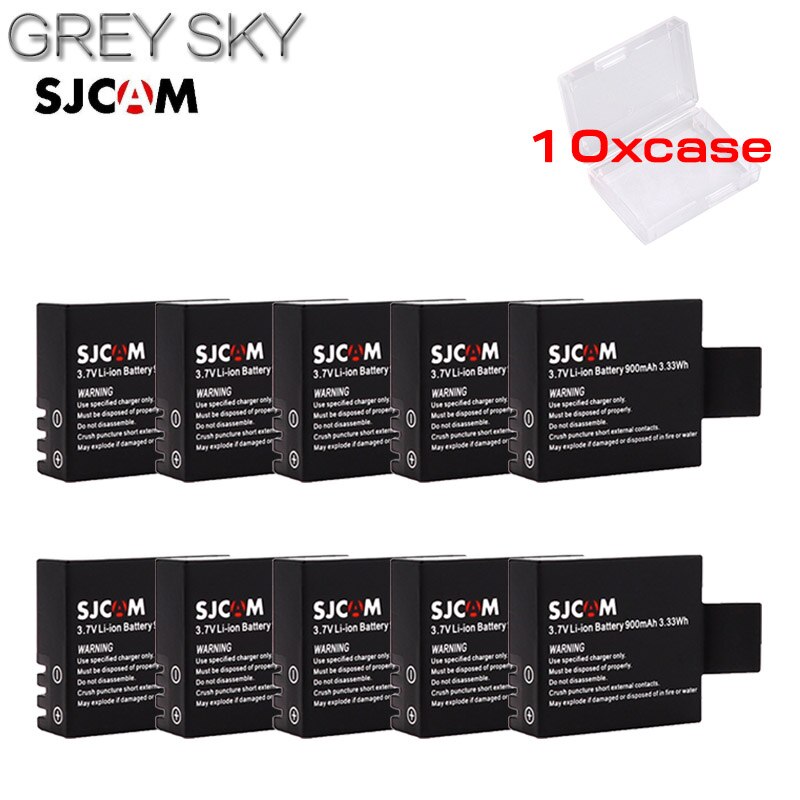 Batería de Cámara de Acción de 3,7 V, PG900mAh, para EKEN H9 H9R H3 H3R H8PRO H8R SJ4000 SJCAM SJ5000 M10 SJ5000X, baterías recargables: 10 battery