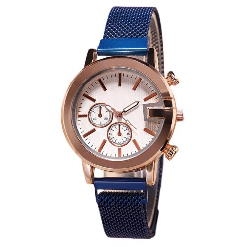 Horloges Voor Vrouwen Magnetische Gesp Analoge Quartz Horloges Polshorloge Ronde Wijzerplaat Geen Aantal Horloge Dames Horloges: Blauw