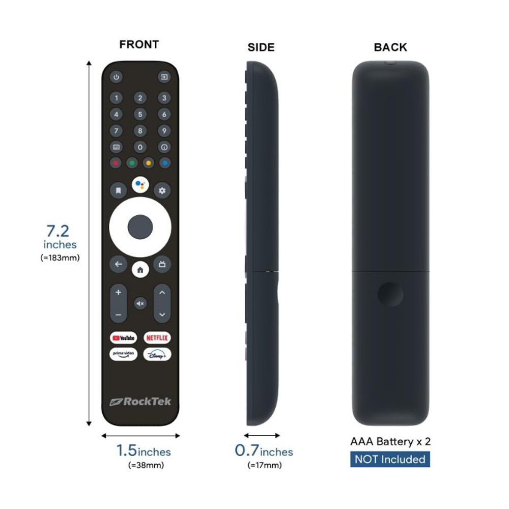 Rocktek bt röstfjärrkontroll ersättning för rocktek  g2 rtx -5000 google certificate tv box android tv box