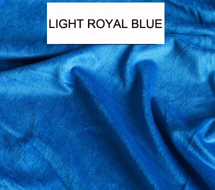 Tissu Velboa brossé en Polyester Super doux, boucle en tricot velours, peluche court pour jouet: LIGHT ROYAL BLUE