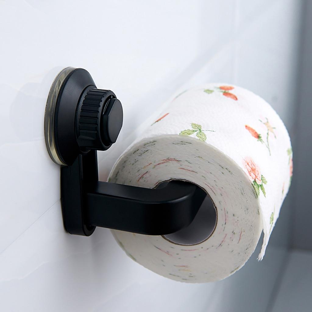 Keuken Badkamer Toiletrolhouder S Uper Opslag Zuignap Wall Mount Verwijderbare Rack Voor Plaatsen Rollen Of Opknoping Handdoeken