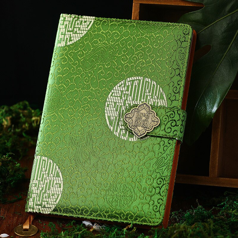 Cahier de notes classique de Style chinois, bloc-notes sculpté, bloc-notes brocart du Dragon chinois , à la , d'affaires, feuilles de 50: 15