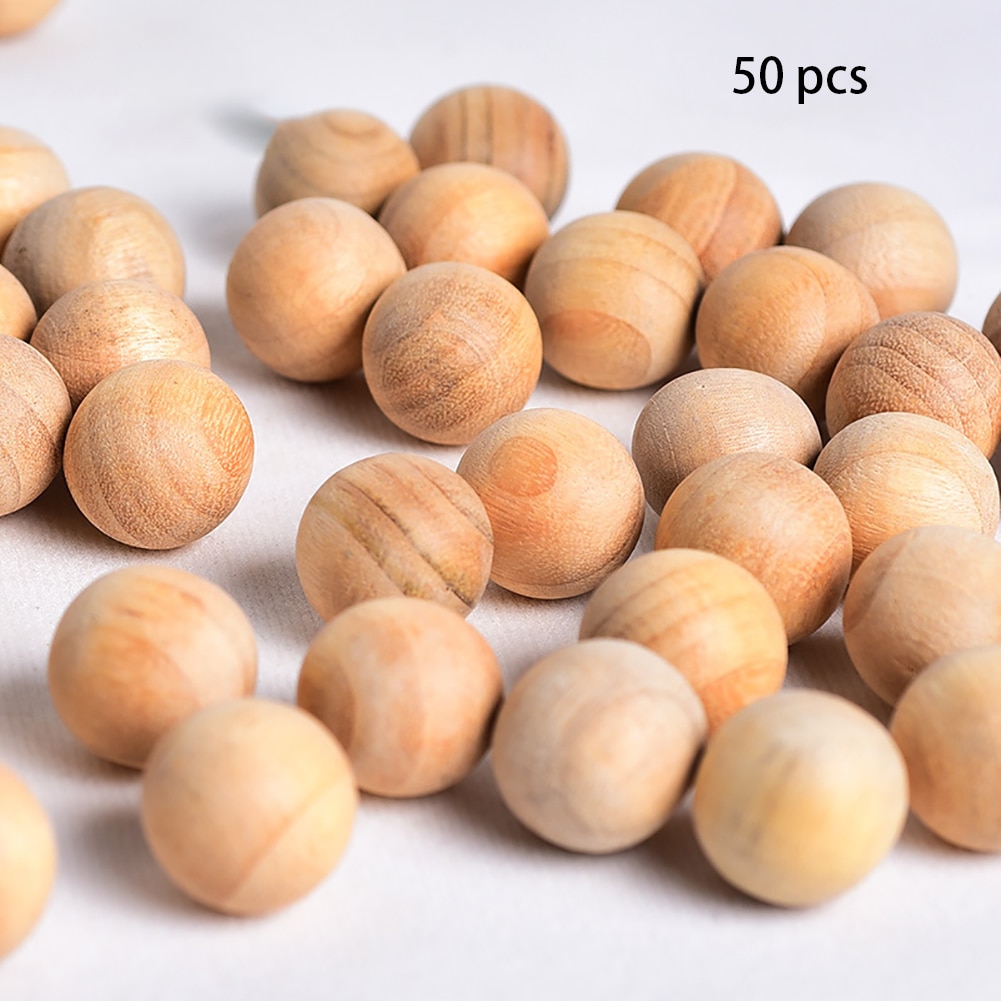 50pcs Pest Control Protection Clothes Fragrant Moth Balls Wardrobe Insect Repellent Natural Smell Wood Camphor Moisture Proof