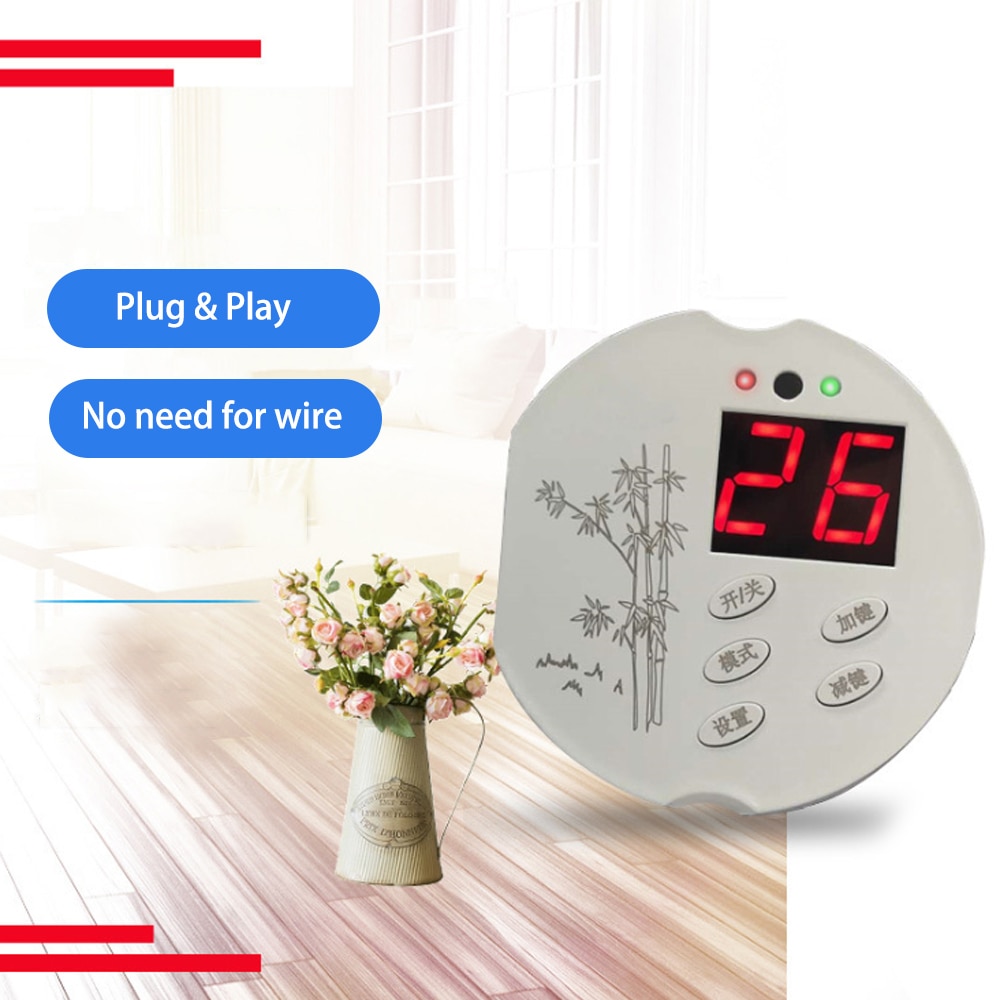 220V 2000W household Digital Temperature Controller Plug Socket Temp Adjustable Thermostat Switch with Remote Controller