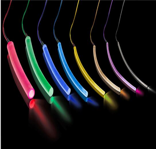 Super helle pmma glasfaserkabel seite leuchten 5mm/6mm durchmesser für glasfaser-beleuchtung diy licht dekoration