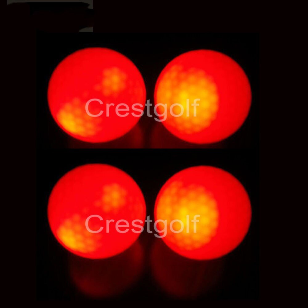 4 st crestgolf per förpackning hi-q usga ledda golfbollar för nattutbildning lyxiga golfövningsbollar med 6 färger