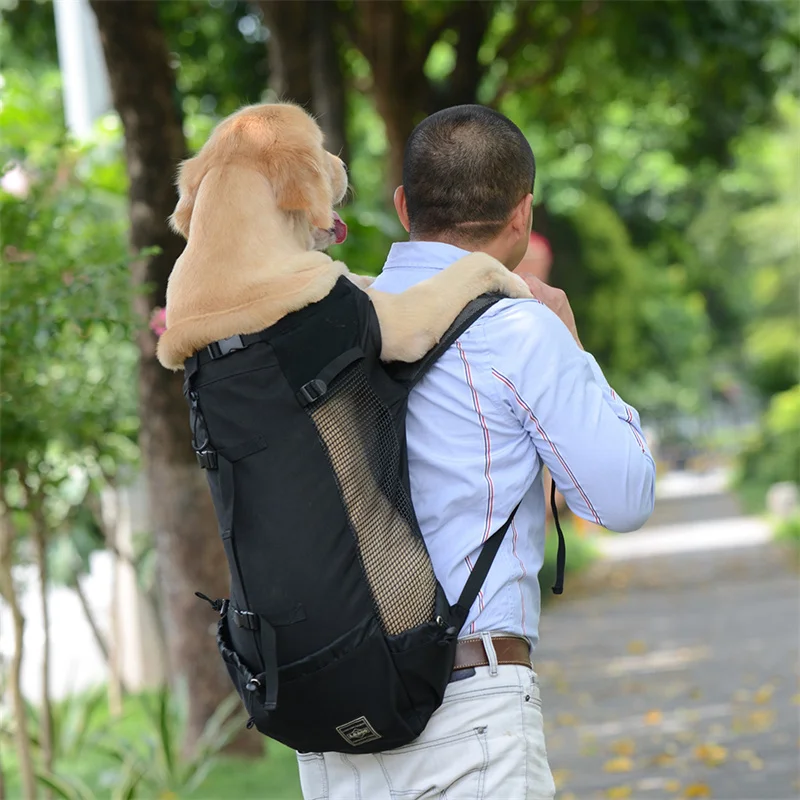 stärker Hunde-Trägerrucksack aus Nylon für kleine und mittelgroße Hunde. Hochwertiger, atmungsaktiver Fahrradrucksack für draussen-Reisen, Heimtierbedarf