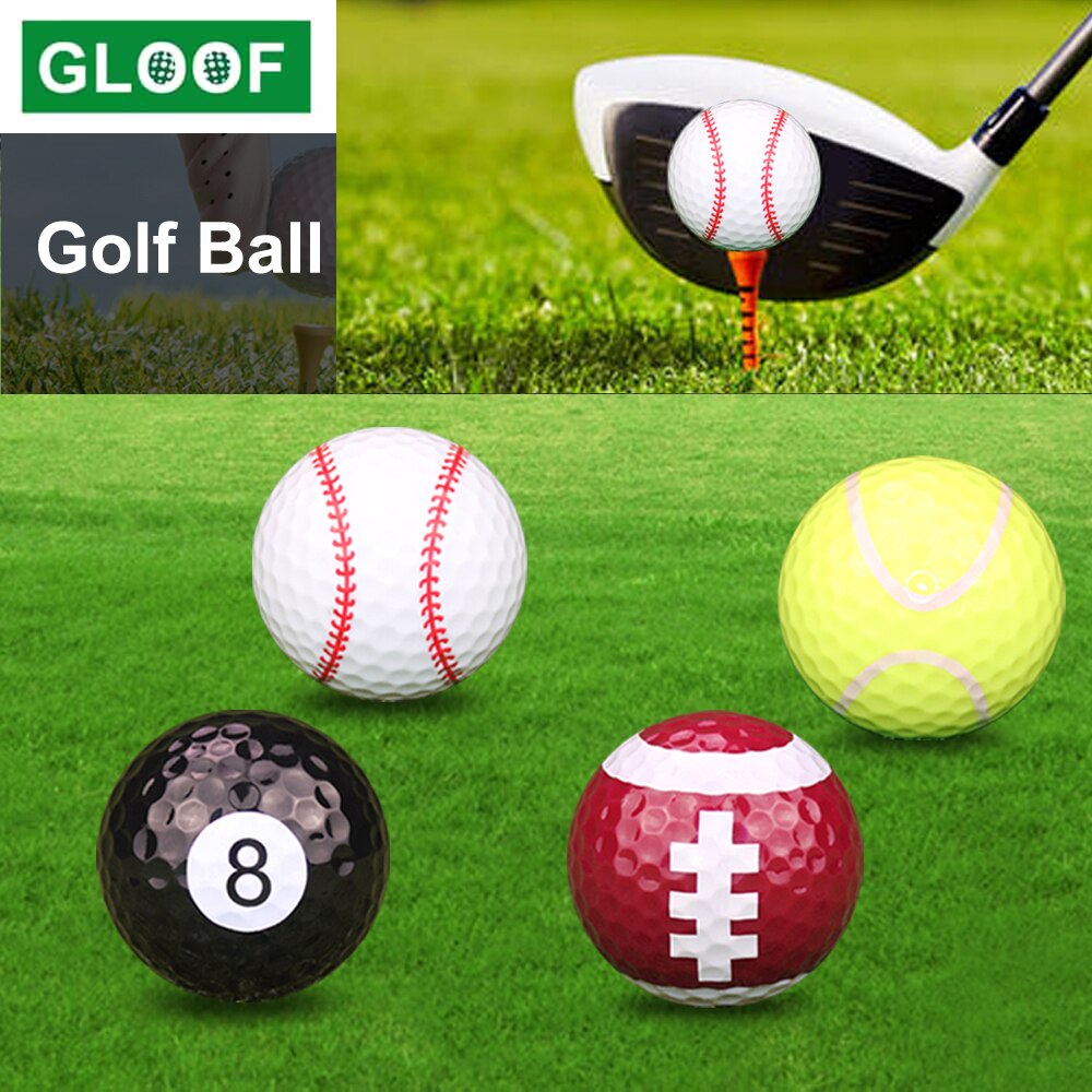 Balle de Golf en caoutchouc, 1 pièce, deux pièces, Sport de plein air, Baseball, Tennis, Football, billard, compétition d&#39;entraînement