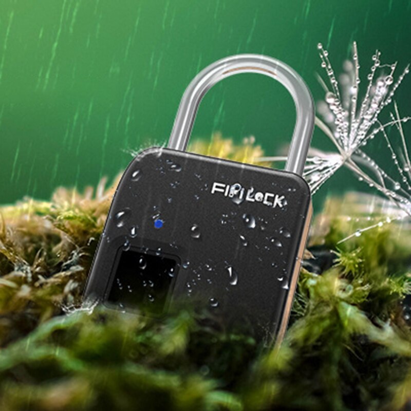 Candado inteligente con huella digital y USB recargable sin llave DE SEGURIDAD DE Fipilock, FL-S3 de aleación de Zinc y Metal de desbloqueo rápido
