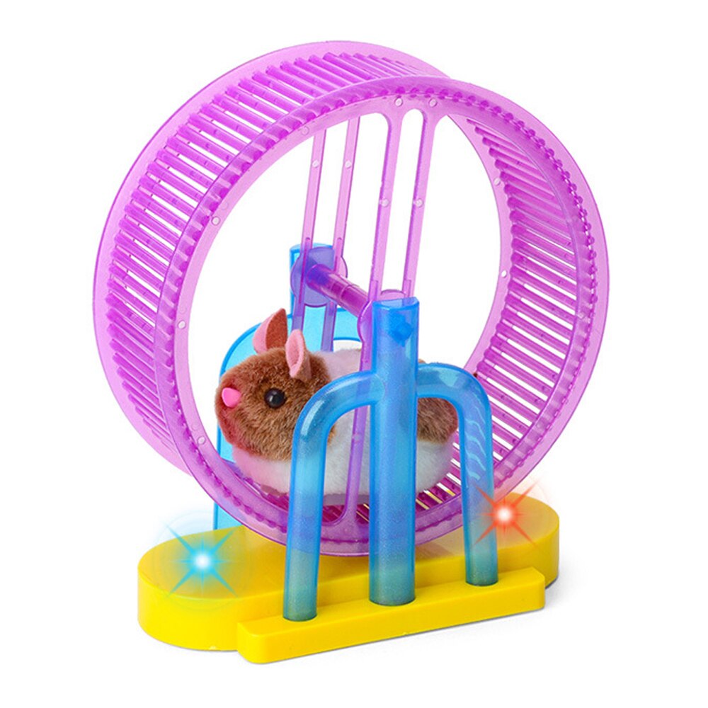 Hamsters para correr inteligentes, Material seguro, música, plástico, eléctrico, LED, multifunción, luces geniales jaula carrera