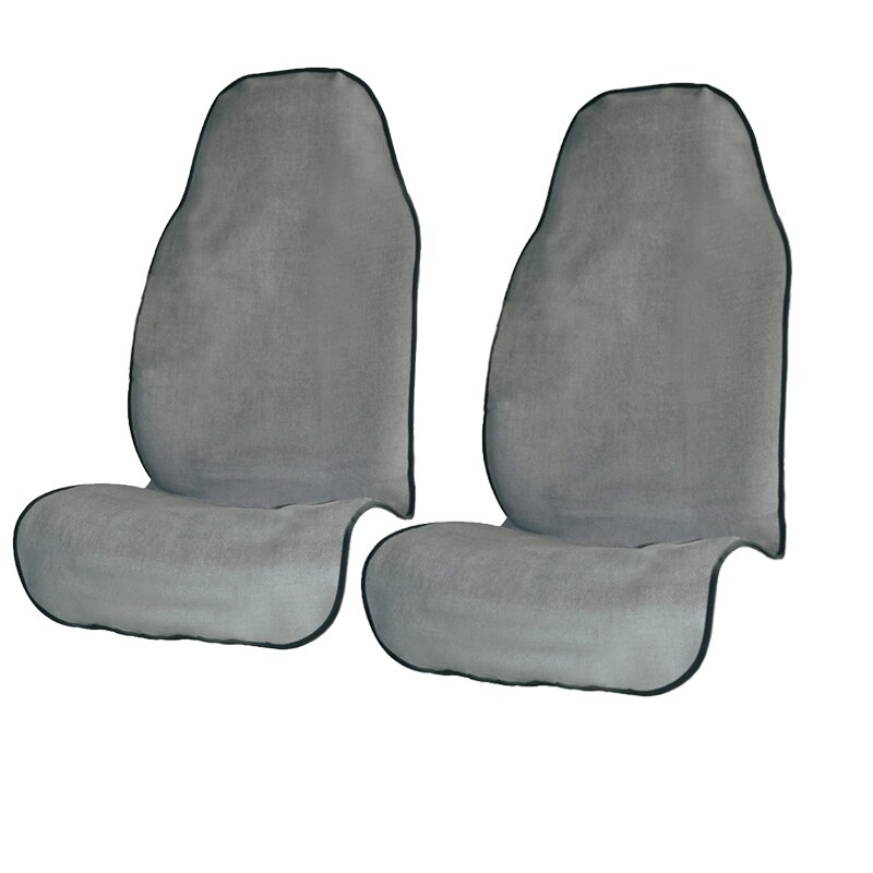 2pcs Sports Towel Seat Cushion Beach Mat Universal Fit All Car SUV Truck Seat Protector Send From USA: Gray-2pcs