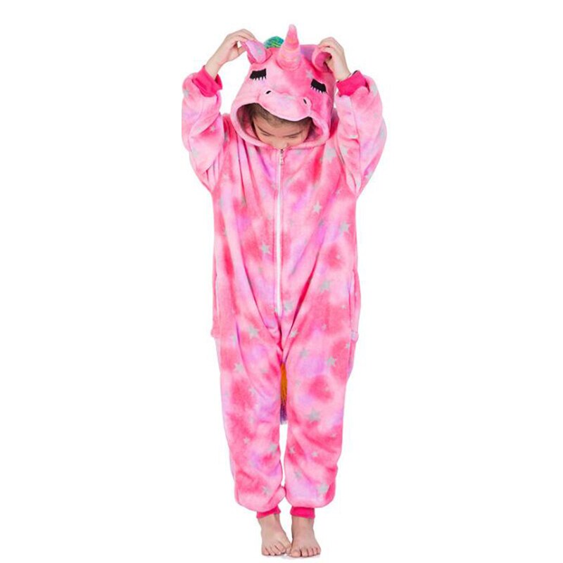 Niños animales unicornio Tigre kigumi set de pijamas de invierno Onesies niños Navidad Elk pijamas niños niña mono de franela