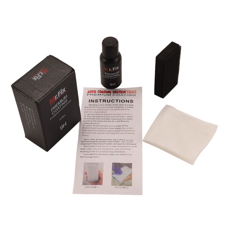 Veste en céramique liquide d'auto-oxydation 9H | Ensemble de revêtements de verre Super hydrophobe Anti-corrosion
