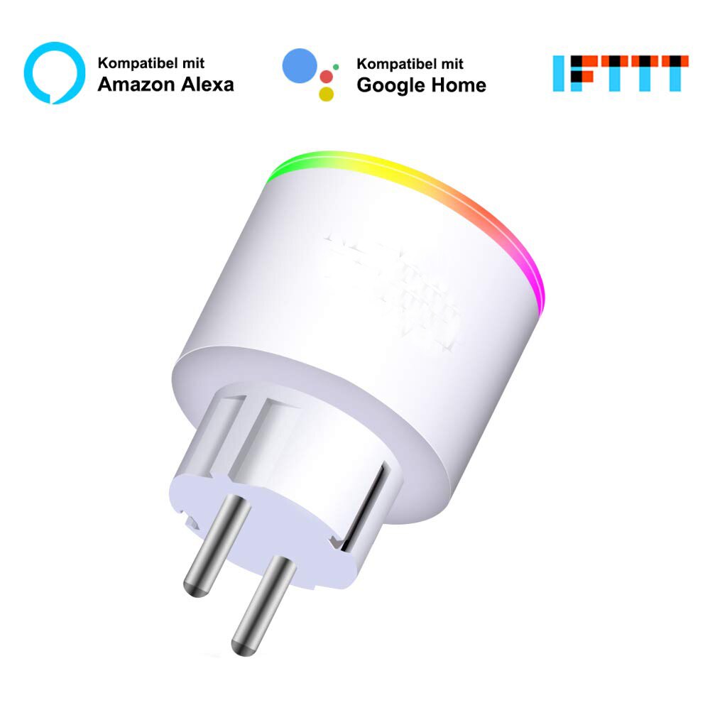 Eu smart trådløs stikkontakt, uttak for wifi-fjernkontroll til hjemmet, timer for stemmestyring, lett å demontere, smart lifi-app