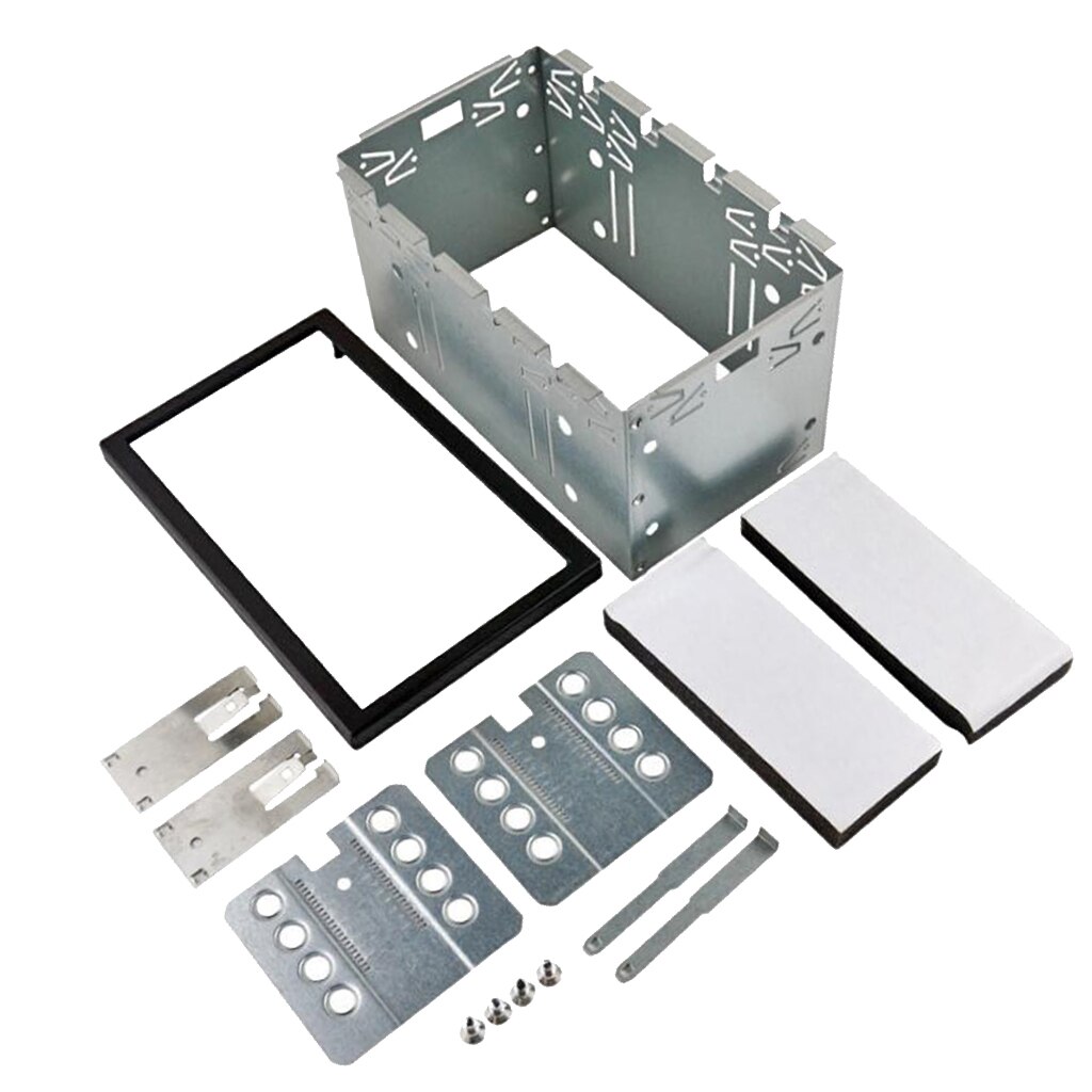 2 din universal metall monteringsram passande bur bil dvd-spelare stereo