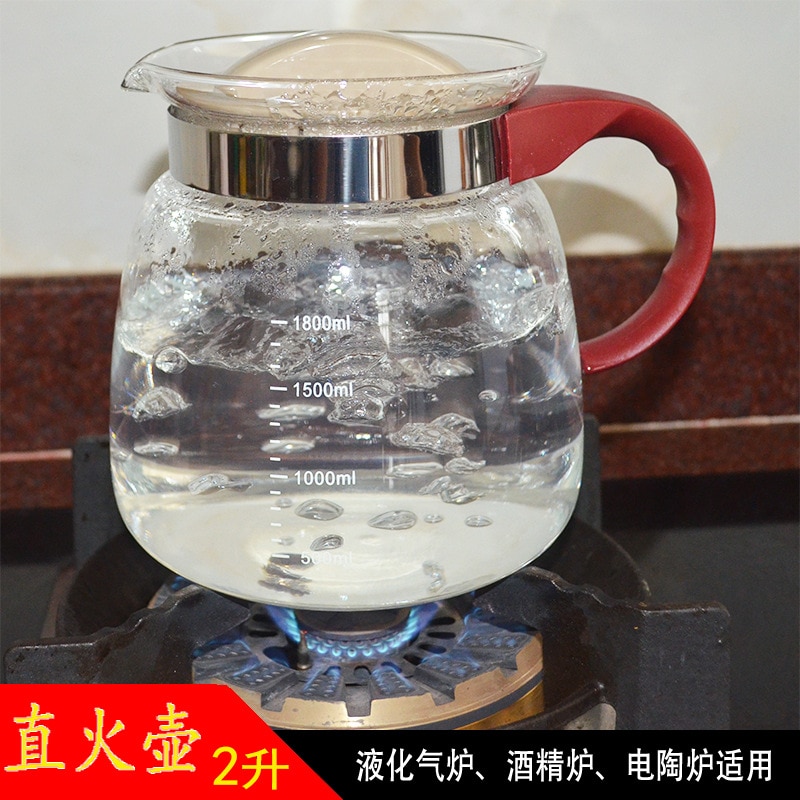 Straight Fire Pot Heat Resistant Glass Boiling Teapot Electric Pottery Furnace Glass Boiling Pot