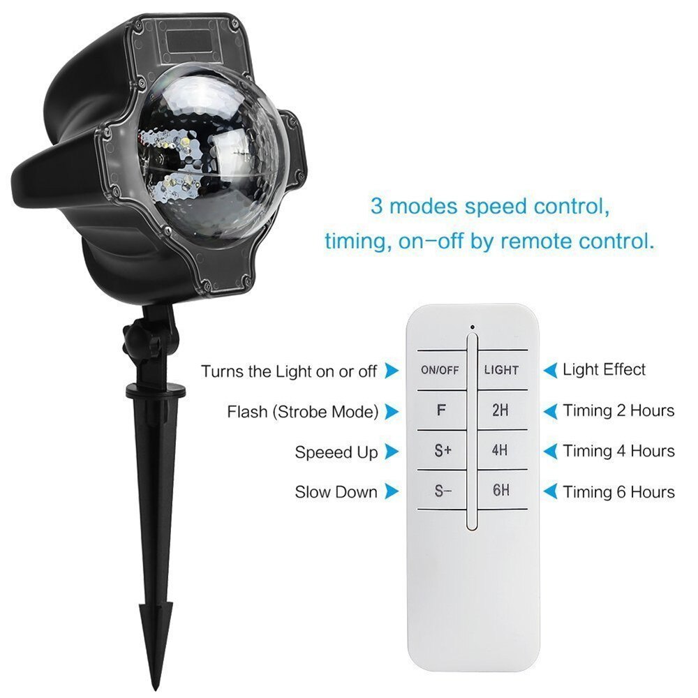 Multi Function Rotating Falling Snow Projector for Xmas Moving Points Landscape Lights for Home Yard Garden Wedding Show Club