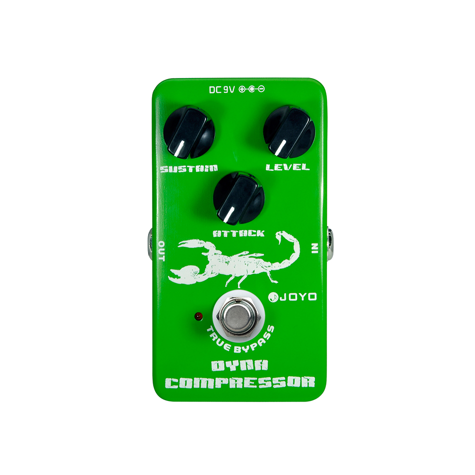 JOYO JF-10 Dyna Compressor Guitar Effects Pedal Dynamic Classic Ross Attack Level Sustain True Bypass Reduce The Redundant