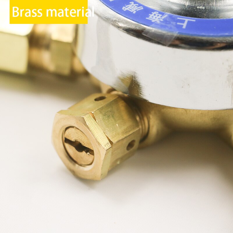 Hydrogen pressure regulator valve pressure gauge