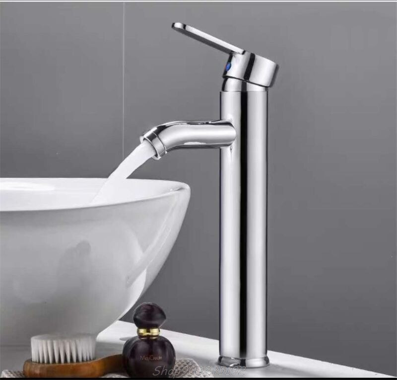 Enkelt håndtag håndvaskarmaturer koldt blandebadekar håndvask vandhane sort vand køkkenhane badeværelse  au04 20: C