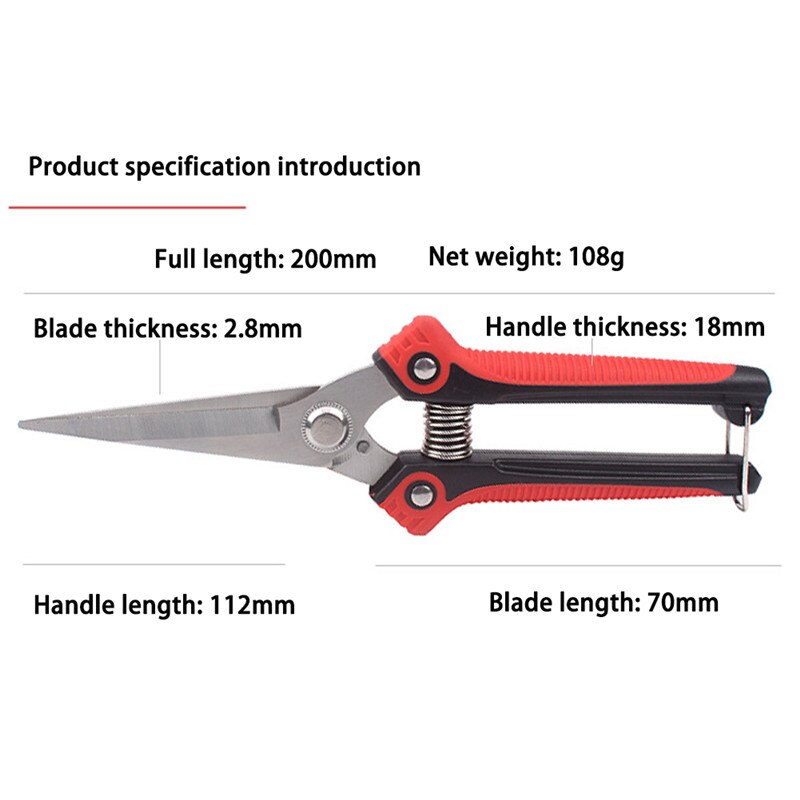 Tijera de podar de jardinería de tijera planta Trim horticultura sometido corte tijeras de poda arbusto herramienta de jardín Bypass huerto de podar
