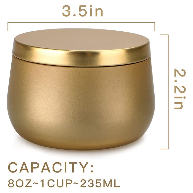 ! Candle Tin 24 Piece, 8Oz, 3 Color Candle Containers, Candle Jars For Candle Making, DIY Candle Can Set