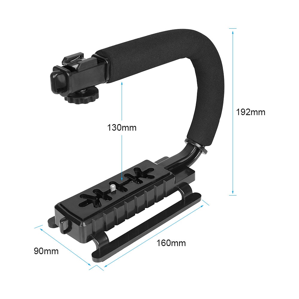 Stabilizzatore portatile a forma di U con supporto a forma di U per DSLR Nikon Canon fotocamera Sony e reflex portatile leggero per Gopro U