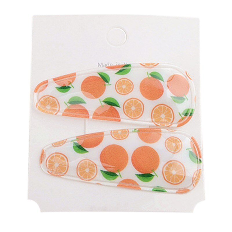 Pinza de pelo para niñas concisa Casual todo-fósforo patrón de fruta Linda dulce chica decoración del pelo