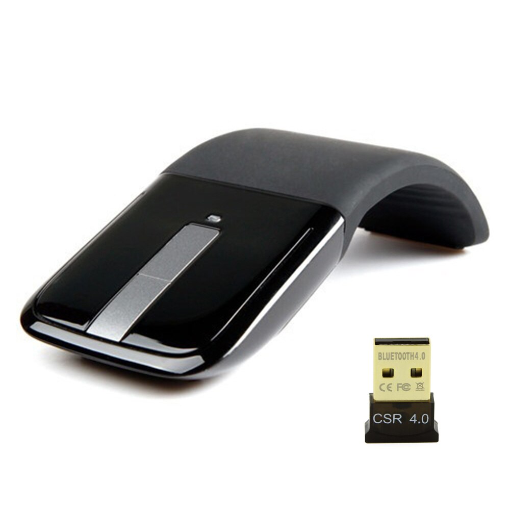 Wireless Mouse Folding Computer Mouse Arc Touch Bluetooth Mice 1200DPI Ergonomic Gaming Mause For Gamer Laptop Mac: Mice With Adapter