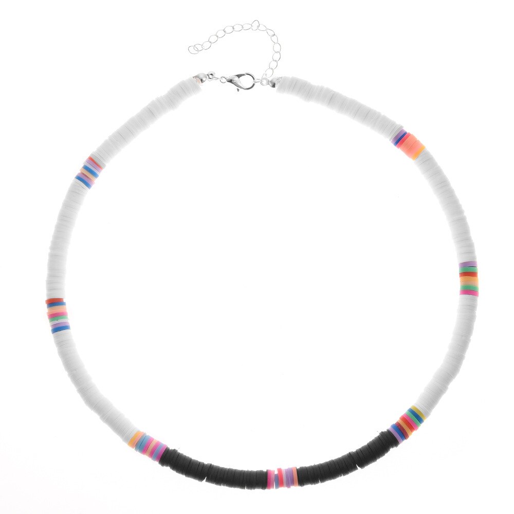 Colliers de perles en vinyle pour femmes et filles, fait à la main, coloré, à la , pour la plage, pour les , été: 9