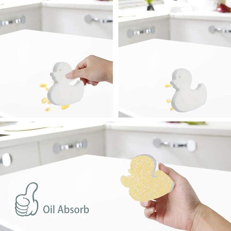 10 Packs von Ente-Förmigen Abschaum Schwamm zu Absorbieren Öl Schmutz und Abschaum