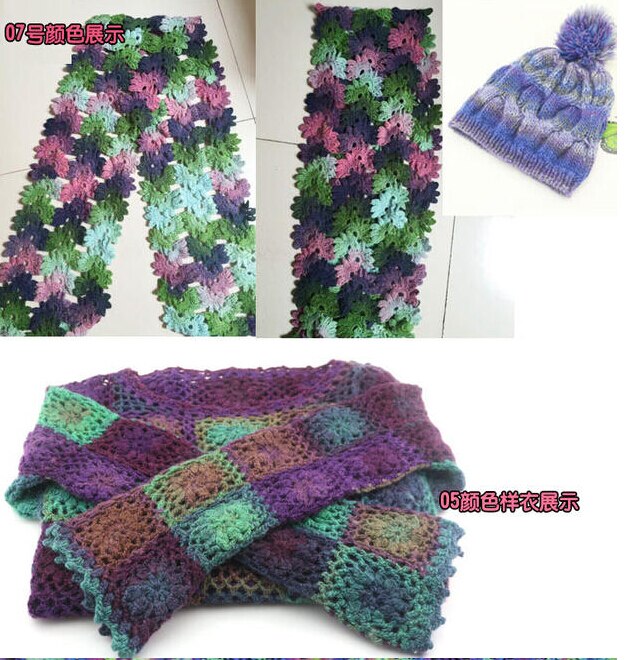 6 Stuks * 50G 100% Australische Wol Regenboog Garen Voor Breien Hand Geweven Lijn Knit Hand Gehaakte breien Regenboog T50
