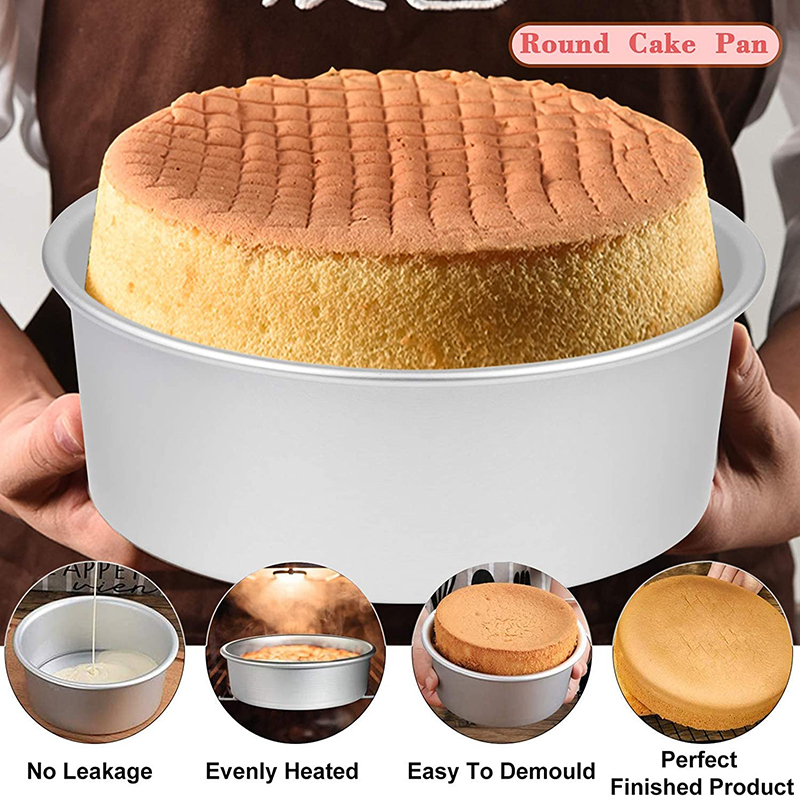 3 Tiered Round Cake Mold Set Aluminum Alloy Cake Pan Set Non Stick Baking Pans 4/6/8 inch Cakes Mould Removable Bottom 386