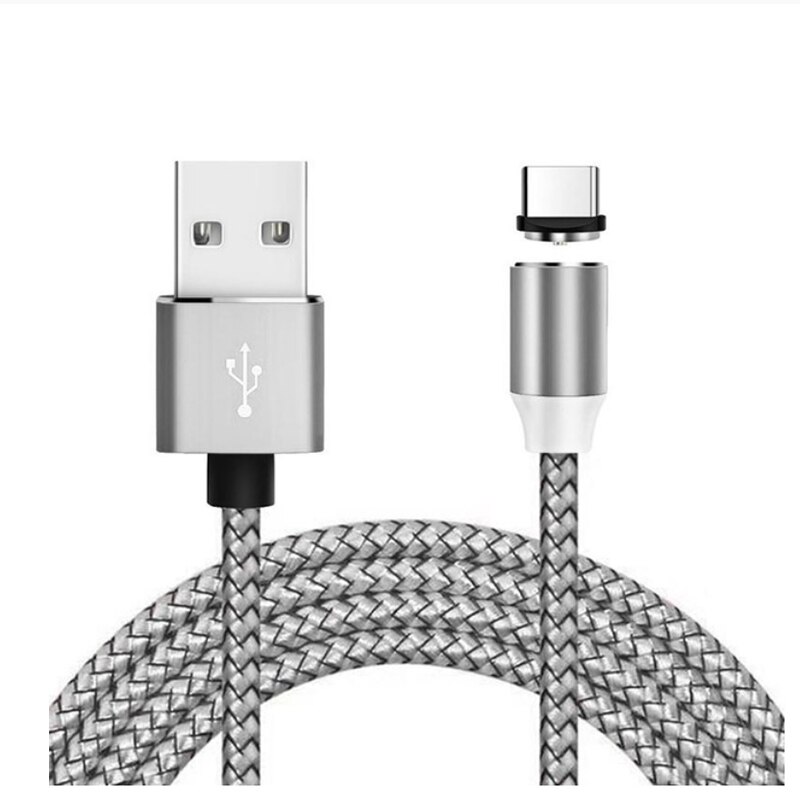 Magnetic Micro USB Cable: For iphone Silver / 1 M