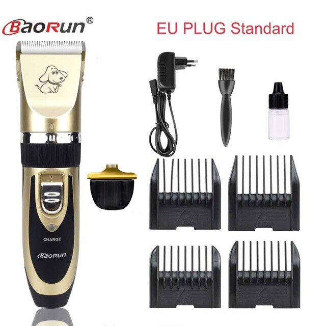 Rechargeable Pet Cat Dog Hair Trimmer Grooming Kit Horse Electrical Clipper Shaver Set Haircut Machine: full kit C