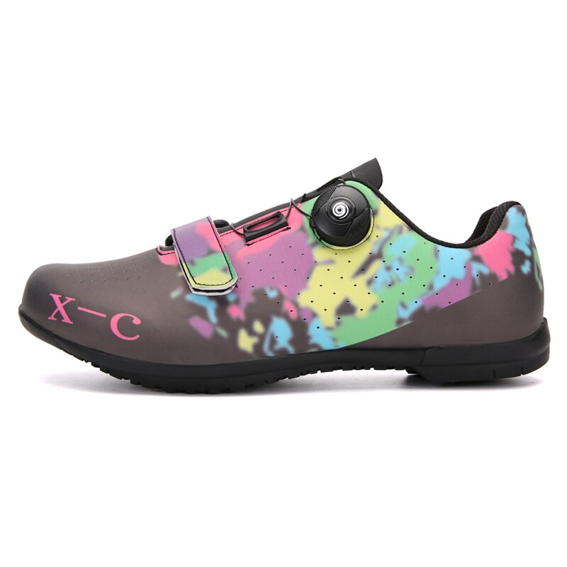 Men Graffiti Cycling Shoes Unisex Road Bike Triathlon Shoes Women Breathable Bicycle Riding Sneaker Plus Size 36-47