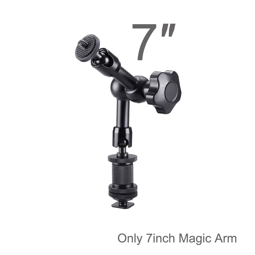 7 Inch Magic Arm with Super Clamp - Adjustable Friction Articulating Arm for DSLR Camera Accessories, LCD Monitor, LED Video Light: Set A
