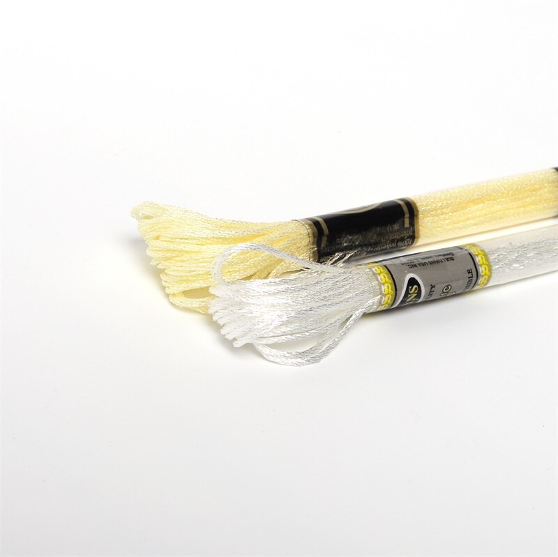 HH Light Effects Floss Metallic Floss Cross Stitch Embroidery Thread 8 meters each Skein DMC and Sullivans brands different: 746 White