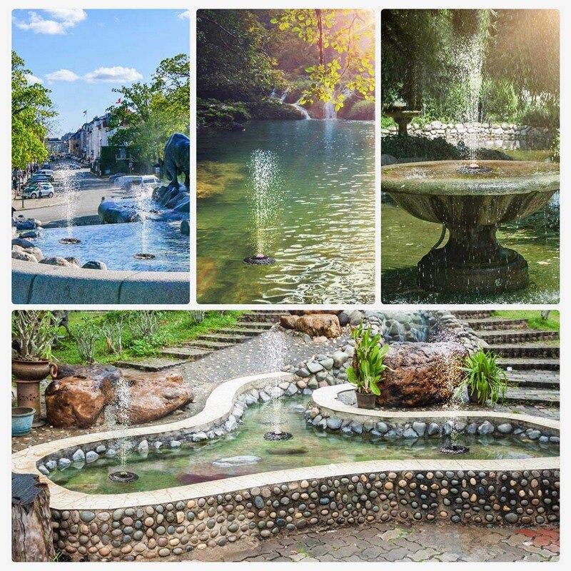 Outdoor Solar Powered Bird Bath Water Fountain- Pump For Pool Garden