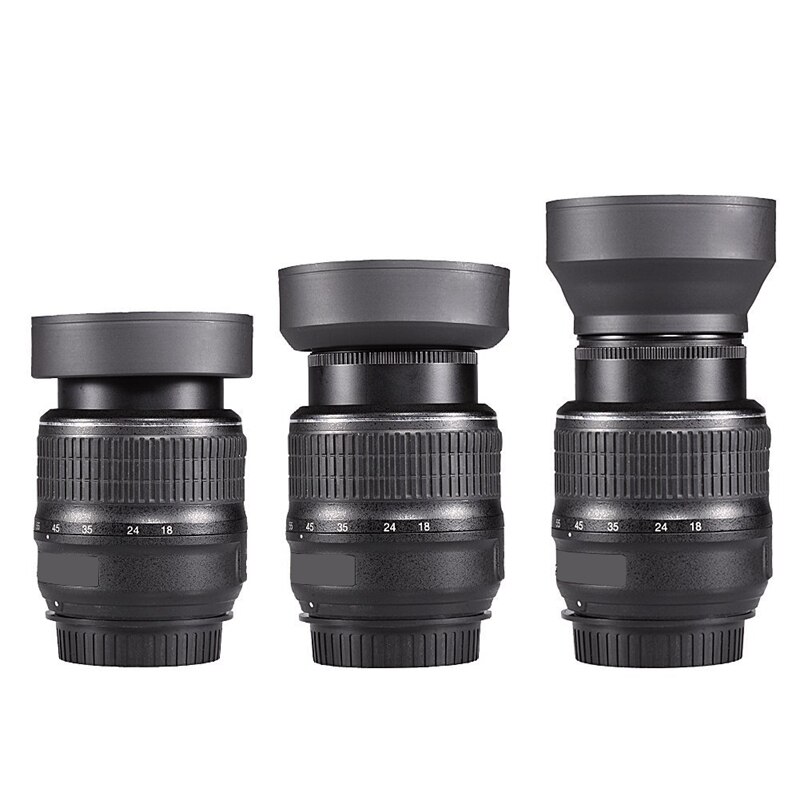 2 Pcs Camera Accessoires: 5 Pcs DK-21 Zoeker Oculair &amp; 1 Pcs 52Mm 3-In-1 Zonnekap Lens