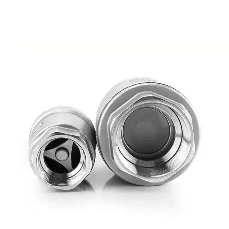 Bspt 1/4 "3/8" 1/2 "3/4" 1 "1-1/4" 1-1/2 "Roestvrij staal SS304 Terugslagklep 1000 Wog Draad In-Line Lente Verticale Controle Tool