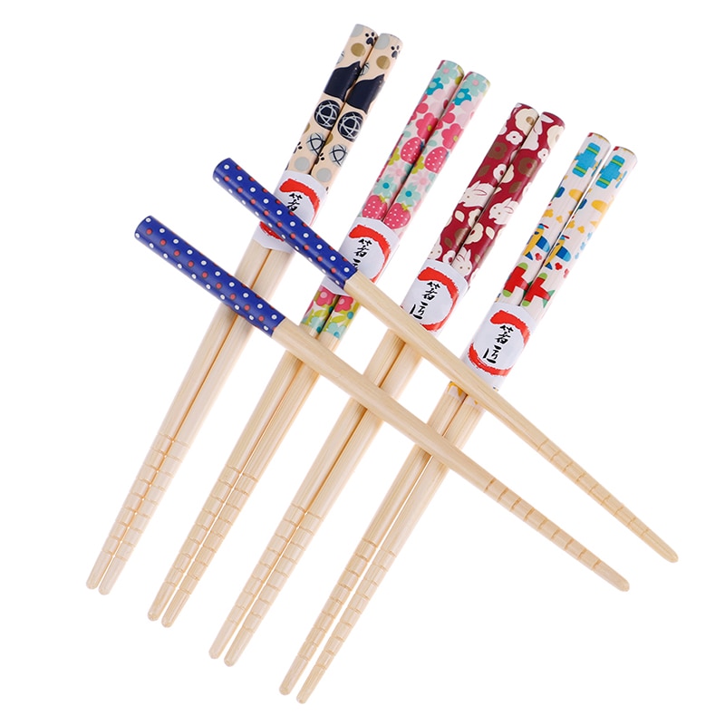 Kawaii bambusowe pałeczki dla dzieci Słodki kreskówka pałeczki stołbyć winnym prezenty dla dzieci naturalne wspólne pałeczki dla dzieci