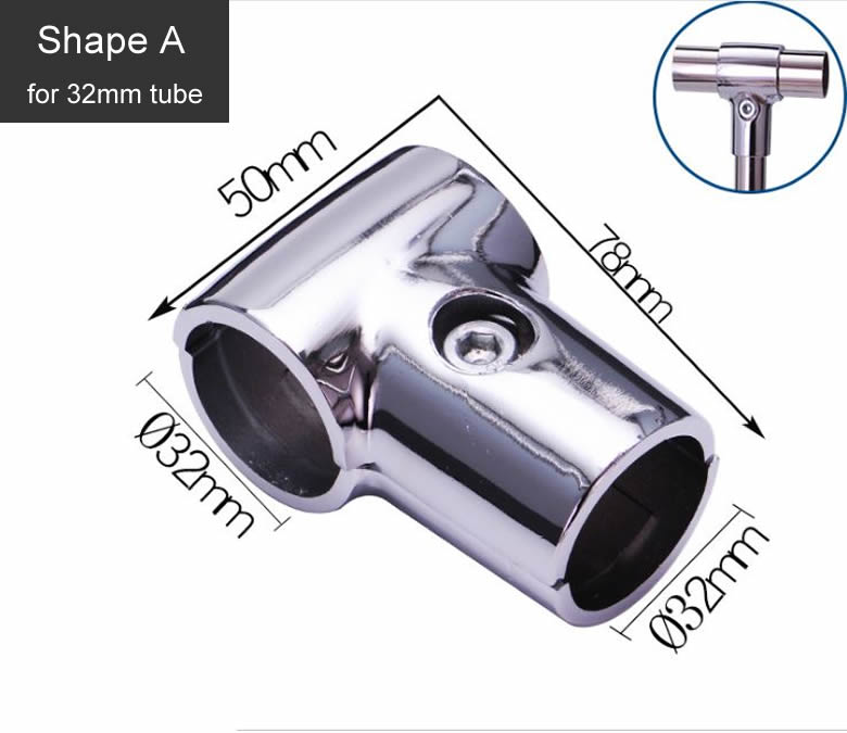 Beautiful Alloy tube connector for 32mm diameter Stainless steel tube/pipe,clamp,Clothes Display rack Connector fittings