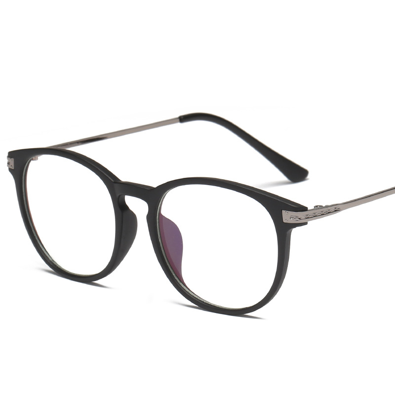 Óptico clásico gafas Anti-Luz Azul Marco de gafas para hombres y mujeres Juegos de ordenador, lente claro Blu-bloqueo: Matte Black