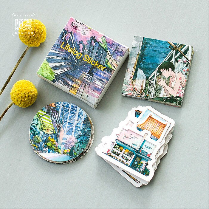 46 Pcs/pack voyage paysage papier enveloppe Style européen Message carte lettre stationnaire stockage papier autocollant