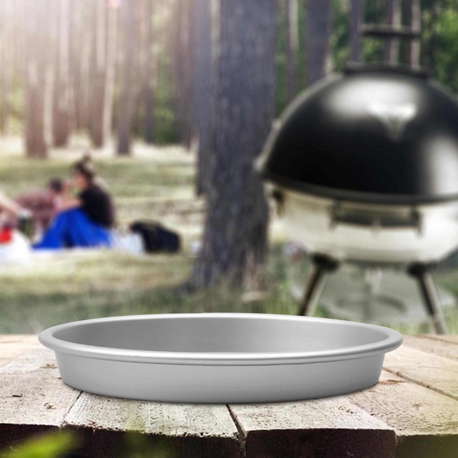 8 tums tallrik i aluminiumlegering, metalldiskar som serverar campingtallrikar för picknick utomhuscamping, återanvändbara