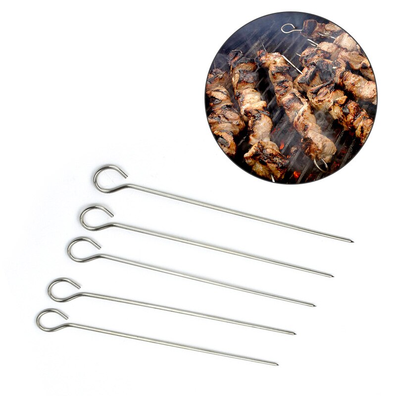Stainless Steel BBQ Skewers Needle Rack Grill Hold... – Vicedeal