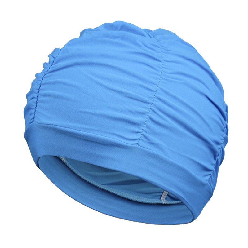 Kobiety czepek Unisex dziewczyna długie włosy czepki kąpielowe kapelusz Stretch Drape basen kąpielowy Sport elastyczny Nylon Turban dla kobiet: Sky Blue
