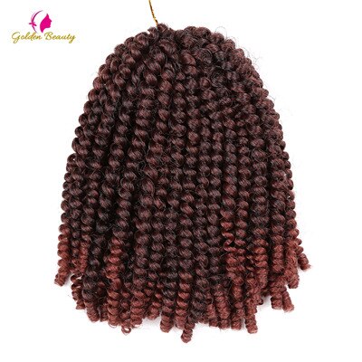 8inch Spring Twist Crochet Braids Synthetic Braiding Hair Crochet Hair Extensions 30 strands/pack Golden Beauty: T1B/350