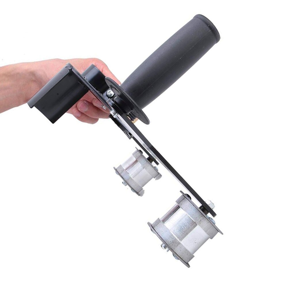 Hand Grinder Polijstmachine M14 Schuren Riem Machine Dark Red Ronde Buis Bandschuurmachine Voor Slijpen Smeden Polijsten Gemonteerd Leuningen